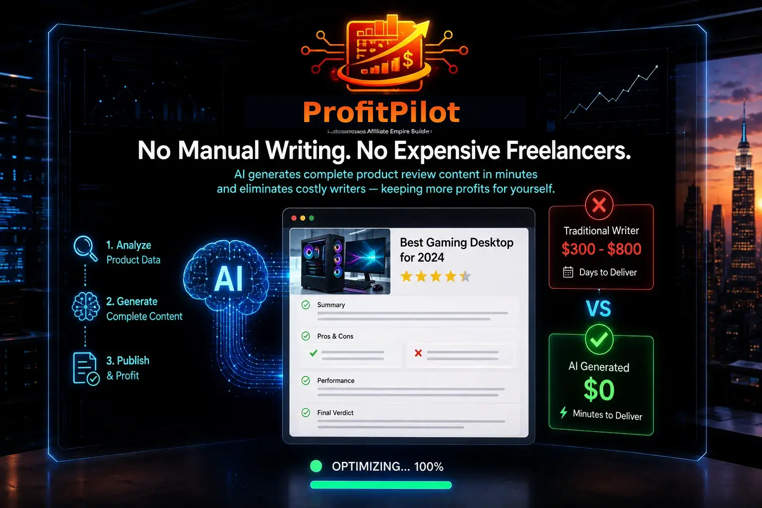 No Manual Writing. No Expensive Freelancers