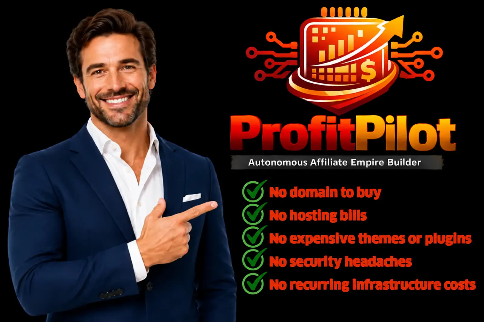 Zero setup, zero recurring cost with ProfitPilot